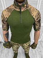 Кофта тактическая убакс пиксель лето Тактическая футболка пиксель Военная рубашка убакс с короткими рукавами