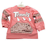 Спортивний костюм дитячий Туреччина 3, 4 роки для дівчинки трикотажний кораловий (КДІ30), фото 3