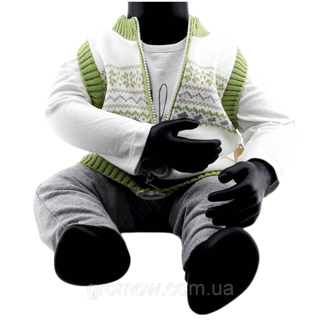 Спортивний костюм дитячий Туреччина 1, 2 роки з жилеткою в'язаною для дівчинки білий (КДМ46), фото 1