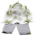 Спортивний костюм дитячий Туреччина 1, 2 роки з жилеткою в'язаною для дівчинки білий (КДМ46), фото 6