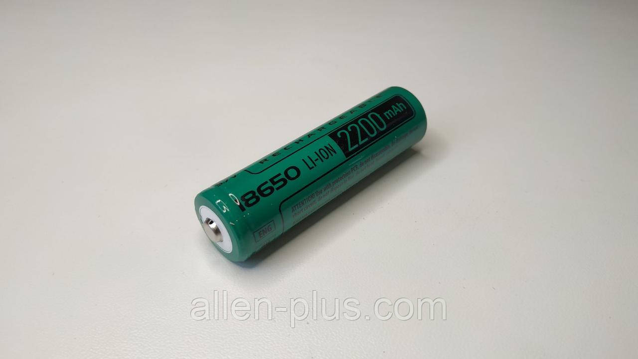 Акумулятор Videx Li-Ion 18650 2200mAh, опуклий плюс
