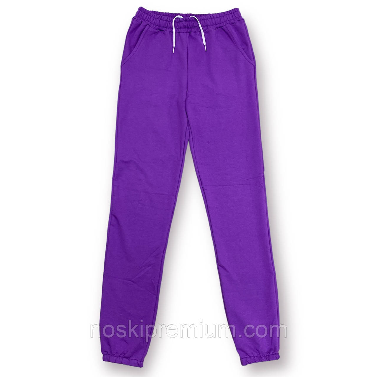 Штани джогери спортивні жіночі двонитка Туреччина, розміри 44-52, фіолетові, 1520, фото 1