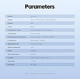 Аудіо з'єднувач Vention 3,5мм на два 3,5мм штекера Aux для навушників мікрофона 0,6 м Чорний BBUBAB, фото 2