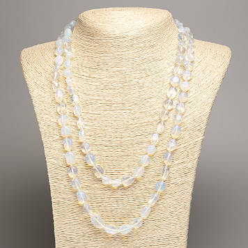 Намисто довге з каменю Опаліт (сінт.) галтування d-5х8-10мм+- L-110см+-