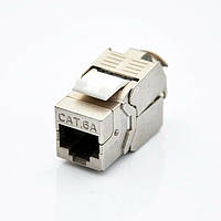 Конектор мережевий Lucom FreeEnd-RJ45 STP6a Keystone module LSA(ToolFree) сірий (62.09.8116)