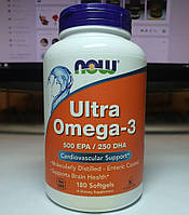 Нау фудс омега 3 Now Foods Ultra Omega-3 180 softgel жирные кислоты рыбий жир витамины