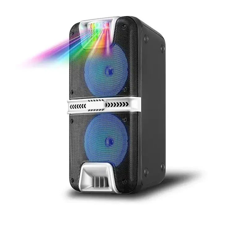 Портативна акустична система з 1 караоке мікрофоном 6.5"х2 HANSUO HS-TD0699 Bluetooth колонка 30W