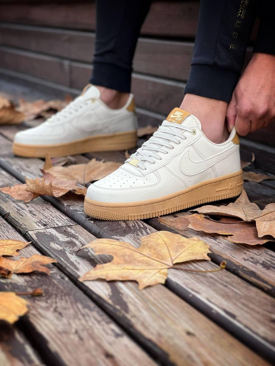 Купити Nike Air Force 1 Low Beige Кроси Білі Чоловічі Кеди Найк Аїр ...