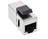 Перехідник мережевий Delock RJ45 STP5e F/F 1:1 Metal Keystone срібний (70.08.6204)