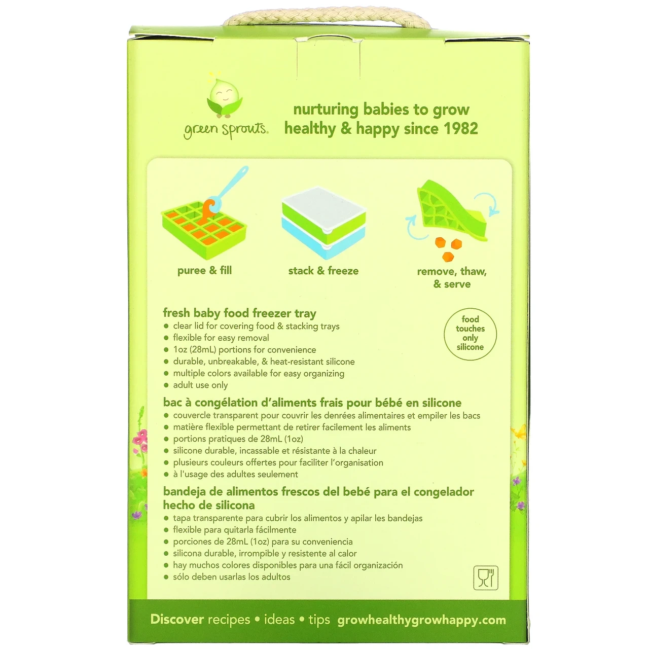 Green Sprouts, Поднос для морозильной камеры для свежего детского питания, зеленый, 1 поднос Киев - фото 2 - id-p1627468499