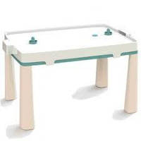Большой пластиковый столик для детей ТМ Doloni 2в1 (стол + игра хоккей) Долони бирюзовый
