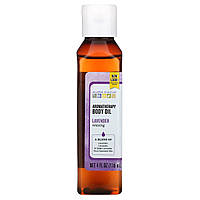 Aura Cacia, Масло для тела с эффектом ароматерапии, успокаивающая лаванда, 4 жидкие унции (118 мл) Киев