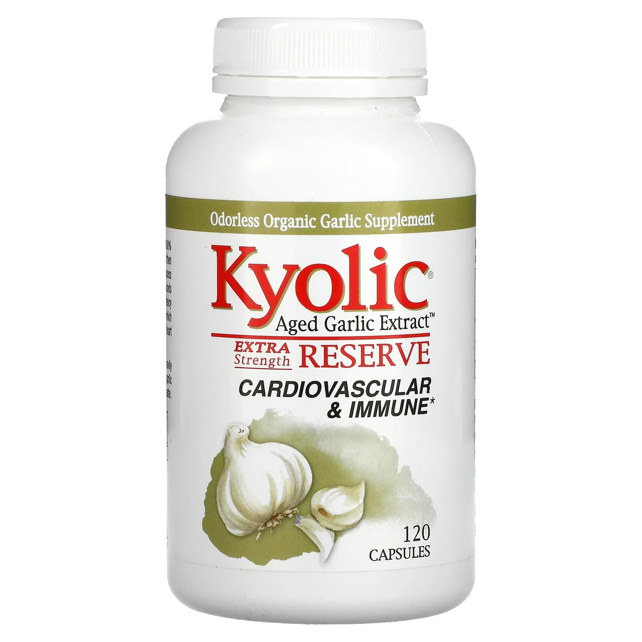 Kyolic, Aged Garlic Extract, экстракт выдержанного чеснока, повышенная сила действия, 120 капсул Киев - фото 1 - id-p1627470155