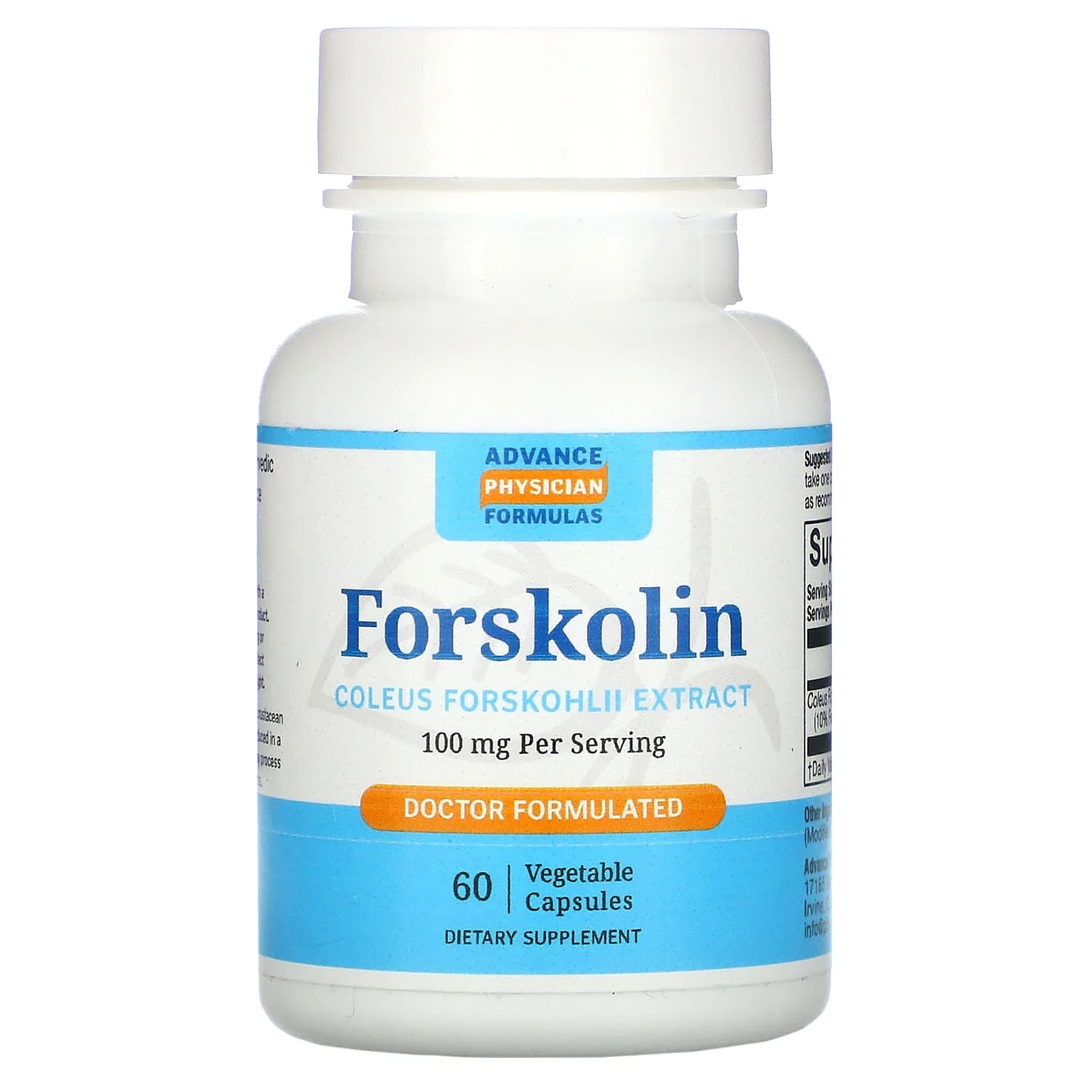 Advance Physician Formulas, Форсколін - екстракт кореня колеус форсколии, 100 мг, 60 капсул