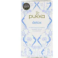 Pukka Herbs, Детокс, чай из аниса, фенхеля и кардамона органического происхождения, без кофеина, 20 пакетиков