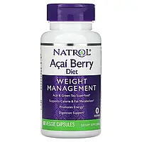 Natrol, Acai Berry Diet, для коррекции веса, 60 вегетарианских капсул Киев