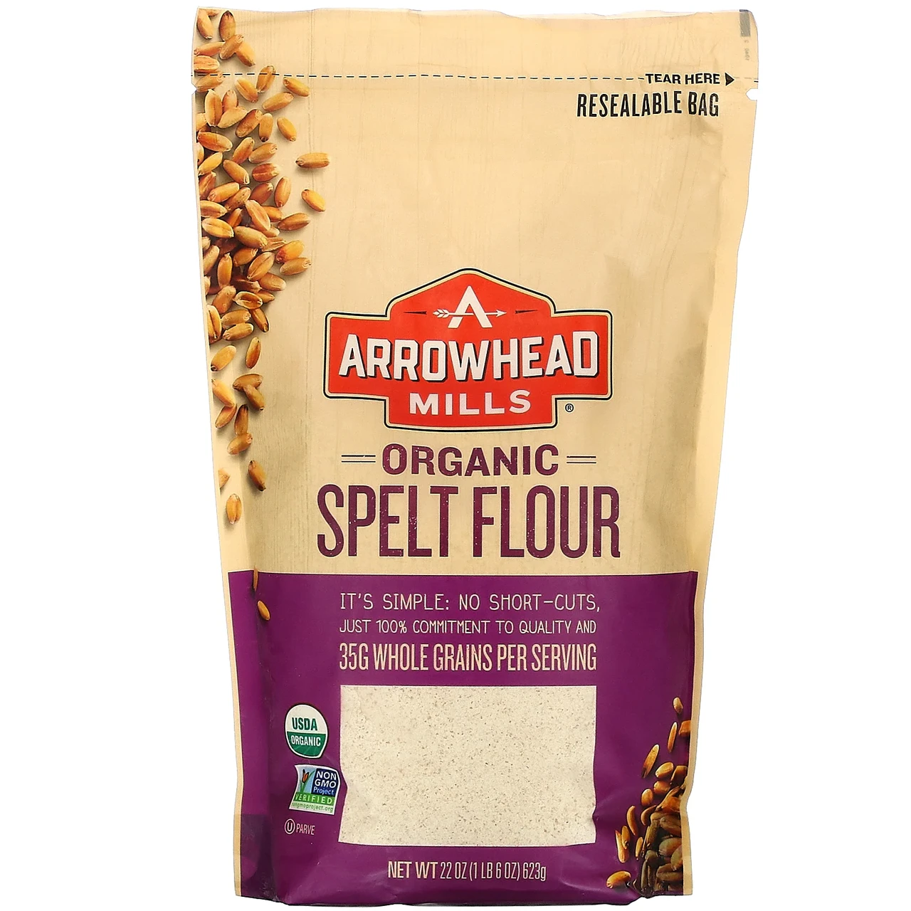 Arrowhead Mills, Organic Spelt Flour, 1 lb (623 g) Киев - фото 1 - id-p1627466244
