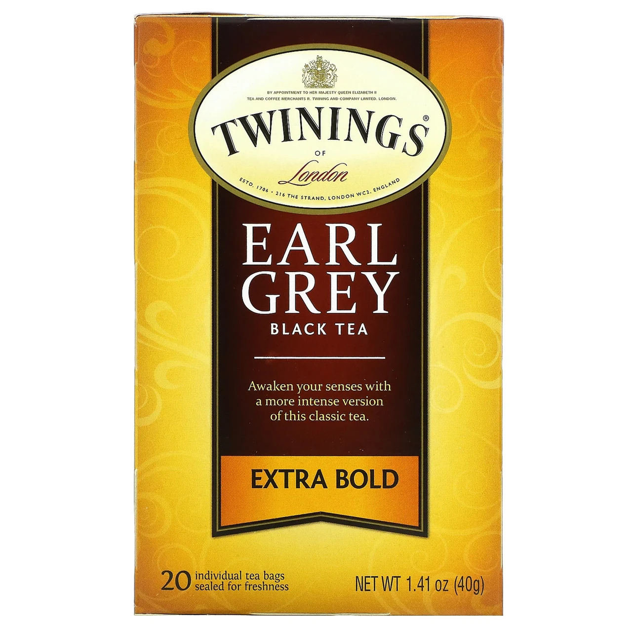 Twinings, "Эрл Грей", черный чай, крепкий, 20 чайных пакетиков, 1,41 унции (40 г) Киев - фото 1 - id-p774483936