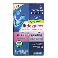 Mommy's Bliss, Organic Little Gums, успокаивающий массажный гель, дневной/ночной пакет, для детей в возрасте