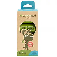 Earth Rated, пакеты для уборки за собаками, без запаха, 120 пакетов, 8 запасных рулонов Киев