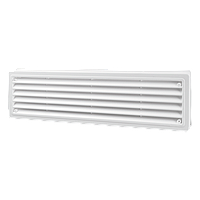 Решетка вентиляционная прямоугольная Домовент ДВ 440/2 белая, 99х435 мм