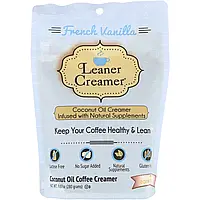 Leaner Creamer, Заменитель сливок для кофе из кокосового масла, французская ваниль, 280&nbsp;г