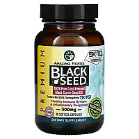 Amazing Herbs, Black Seed, 500 мг, 90 гелевых капсул Киев