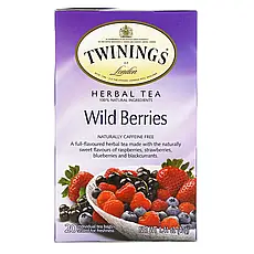 Twinings, Трав'яний чай, дикі ягоди, без кофеїну, 20 пакетиків, 1,41 унції (40 г)