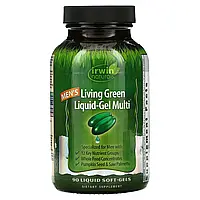 Irwin Naturals, Men's Living Green Liquid-Gel Multi, 90 мягких желатиновых капсул с жидкостью Киев