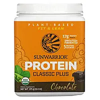 Sunwarrior, Classic Plus Protein, органический продукт на растительной основе, шоколад, 13,2 унц. (375 г) Киев