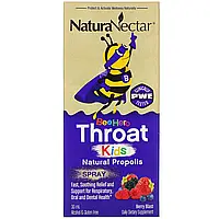 NaturaNectar, Bee Hero Throat Kids, Натуральный спрей с прополисом, Berry Blast, 30 мл Киев