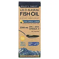 Wiley's Finest, рыбий жир из дикой рыбы Аляски, жидкий, с максимальным содержанием омега-3, натуральный Киев