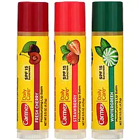 Carmex, Бальзам для губ для ежедневного ухода, SPF 15, ассорти, 3 упаковки, 0,15 унции (4,25 г) каждая Киев