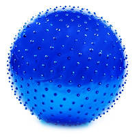 Фитбол, шар для фитнеса, гимнастический мяч World Sport массажный 65 см синий + насос
