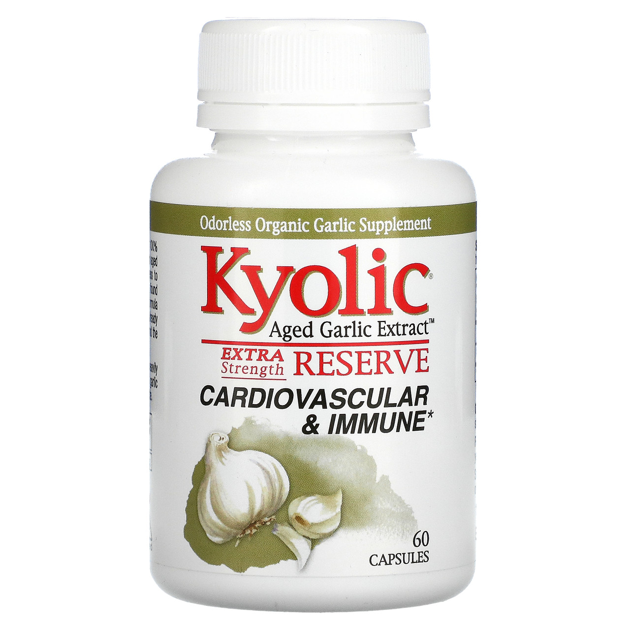 Kyolic, Aged Garlic Extract, повышенная сила действия, 60 капсул Киев - фото 1 - id-p1199292877
