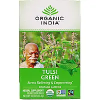 Organic India, чай с тулси, зеленый, 18 пакетиков, 34,2 г (1,21 унции) Киев