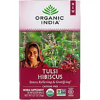 Organic India, Tulsi Tea, гибискус, без кофеина, 18 пакетиков для заваривания, 36 г (1,27 унции) Киев