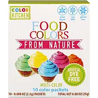 ColorKitchen, Пищевые красители от природы, многоцветные, 10 пакетиков по 2,5 г (0,088 унции) Киев