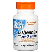 Doctor's Best, L-теанин с Suntheanine, 150 мг, 90 вегетарианских капсул Киев