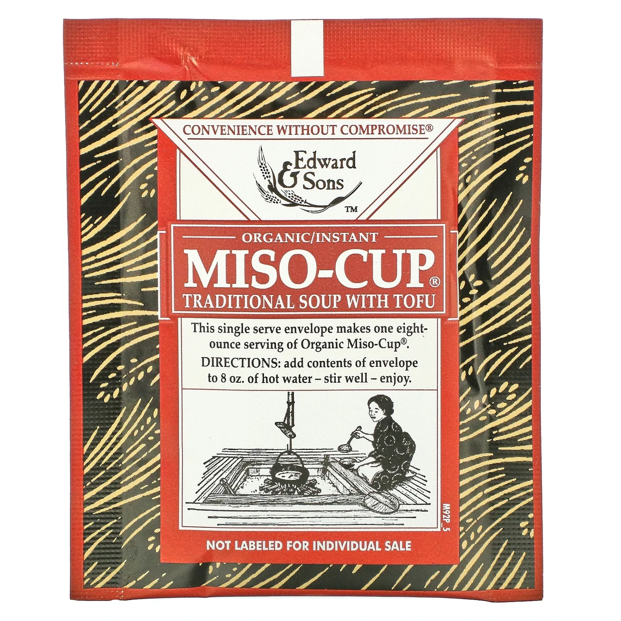 Edward & Sons, Instant Miso-Cup, мисо-суп быстрого приготовления, традиционный рецепт с тофу, 4 порции, 36 г - фото 3 - id-p774840299