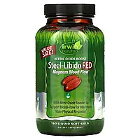 Irwin Naturals, Steel-Libido Red, усиленный кровоток, 150 мягких желатиновых капсул с жидкостью Киев