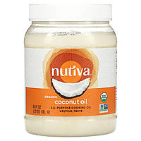 Nutiva, Organic Coconut Oil, универсальное растительное масло, 1,6 л (54 жидк. Унции) Киев