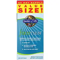 Garden of Life, FucoThin, нестимулирующий натуральный сжигатель жира, 180 мягких желатиновых капсул Киев