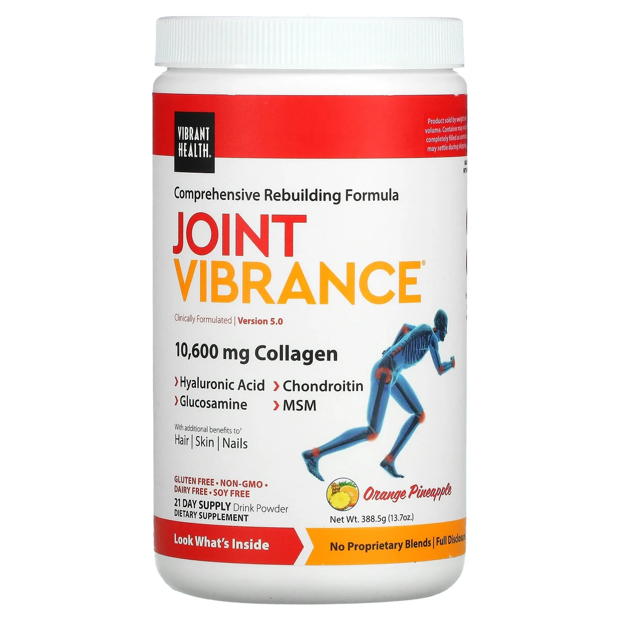 Vibrant Health, Joint Vibrance, версія 4.3, апельсин і ананас, 367,5 г