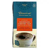 Teeccino, чай из обжаренных трав, одуванчик, карамель и орех, без кофеина, 25 чайных пакетиков, 150 г Киев