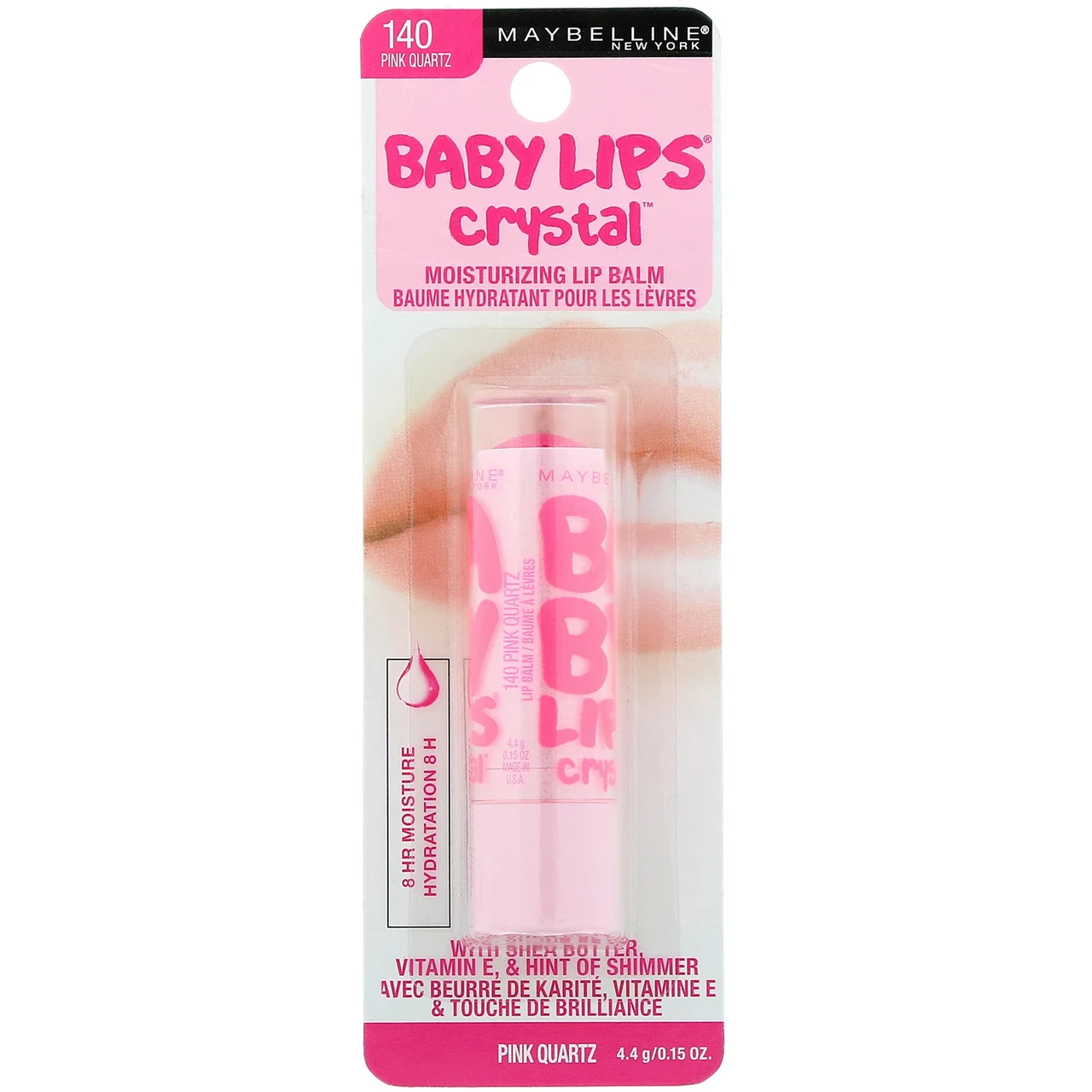 Maybelline, Baby Lips Crystal, увлажняющий бальзам для губ, розовый кварц 140, 4,4 г Киев - фото 2 - id-p1199306659