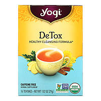 Yogi Tea, Detox, без кофеина, 16 чайных пакетиков, 29 г (1,02 унции)