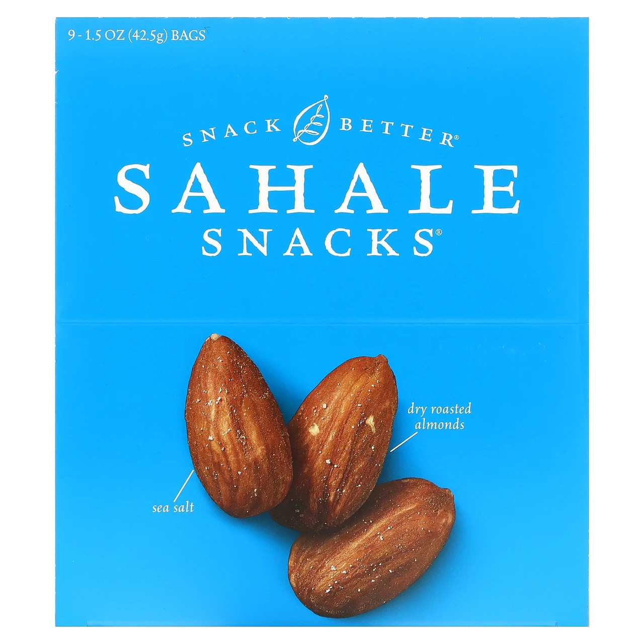 Sahale Snacks, Сухі обжарені горіхи, Каліфорнійський мигдаль — це морська сіль, 9 упаковок за 1,5 унції (42,5)., Київ