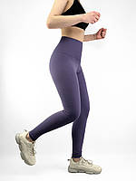 Женские спортивные леггинсы с высокой посадкой Тайтсы для тренировок Фиолетовый цвет S/M