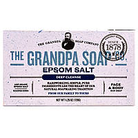The Grandpa Soap Co., Кусковое мыло для лица и для тела, глубоко очищает, с английской солью, 4,25 унции Киев
